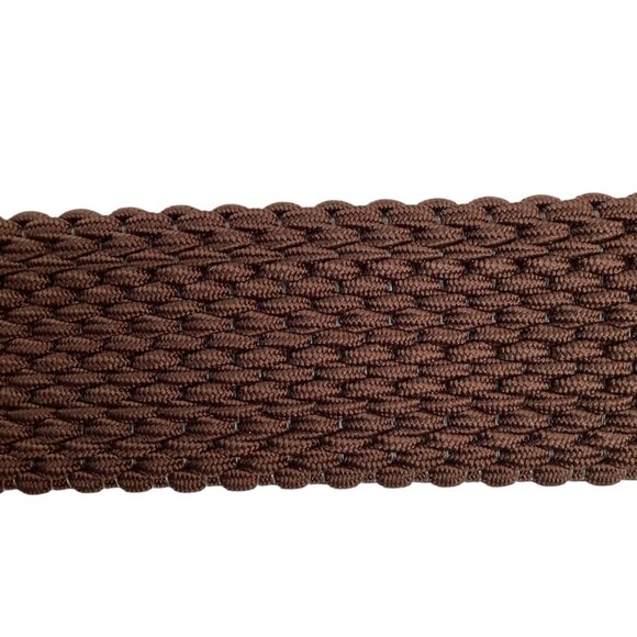 Tommy Bahamas Reversible Mens L/XL Stretch Woven Belt Brown & Black Leather Trim - Picture 3 of 7